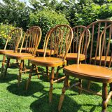 Set of 8 Baumann bistro chairs