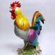 Limoges, large artistic porcelain rooster