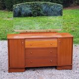 Vintage 1960s mahogany dressing table chest of drawers