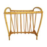 Porte-revues vintage en rotin