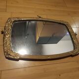 Painted wooden art deco mirror 33 X 51 cm