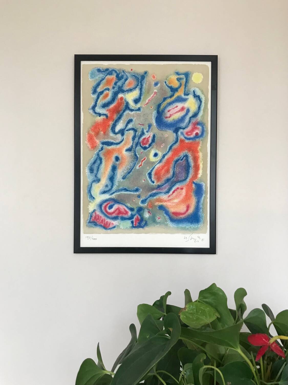 Gustave singier 1909-1984. composition, 1984. original lithograph.