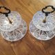 Ancient pair of cut glass table servants