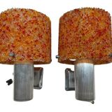 Pair of plastic wall lights