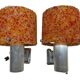 Pair of plastic wall lights