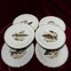 Fish plates in Limoges porcelain – Vintage service for 6
