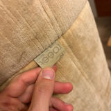 Togo vintage rose line 3-seater made in France beige velvet