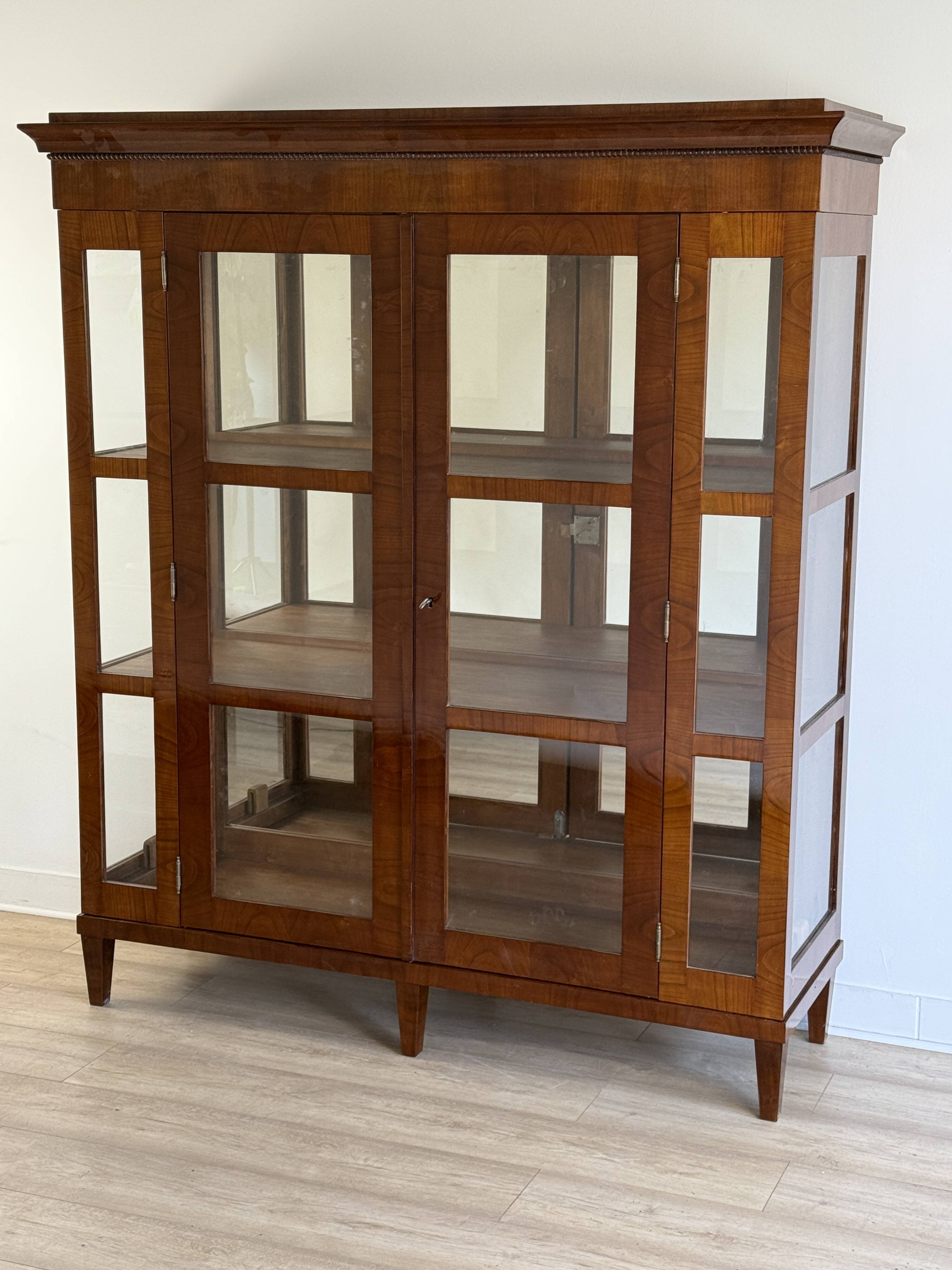 Biedermeier two-door display cabinet