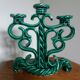 Vallauris Art Deco barbotine candlestick