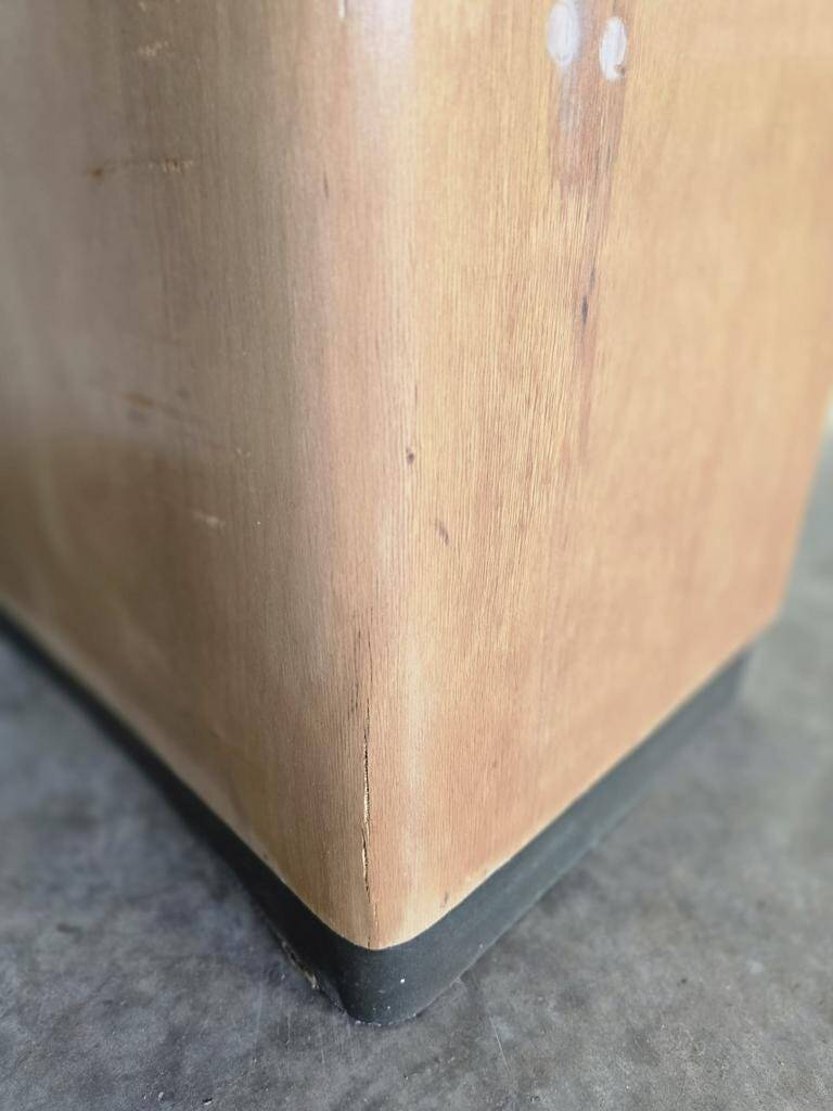 Vintage wooden filing cabinet / roller shutter cabinet