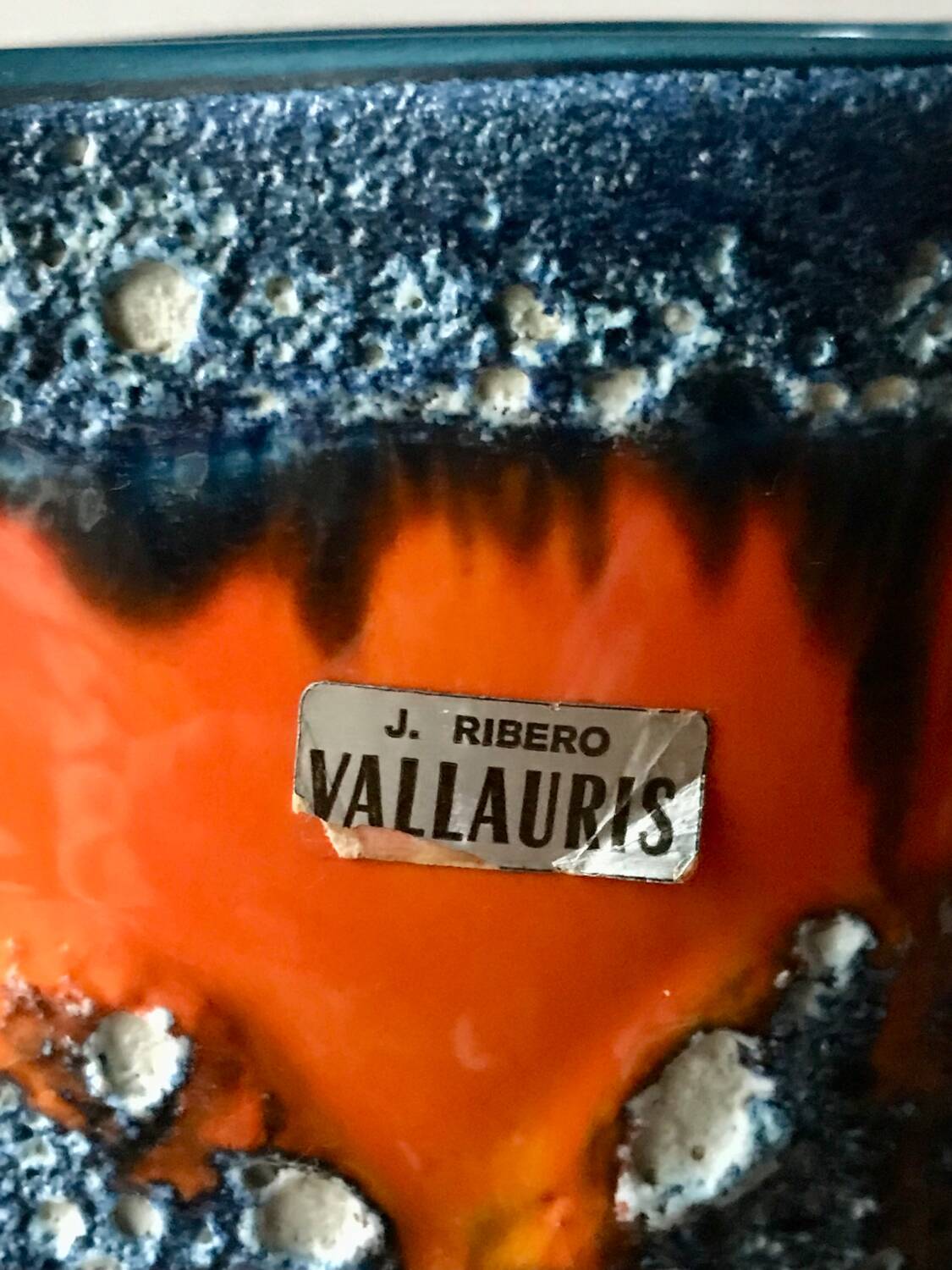 Vase fat lava J Ribero Vallauris