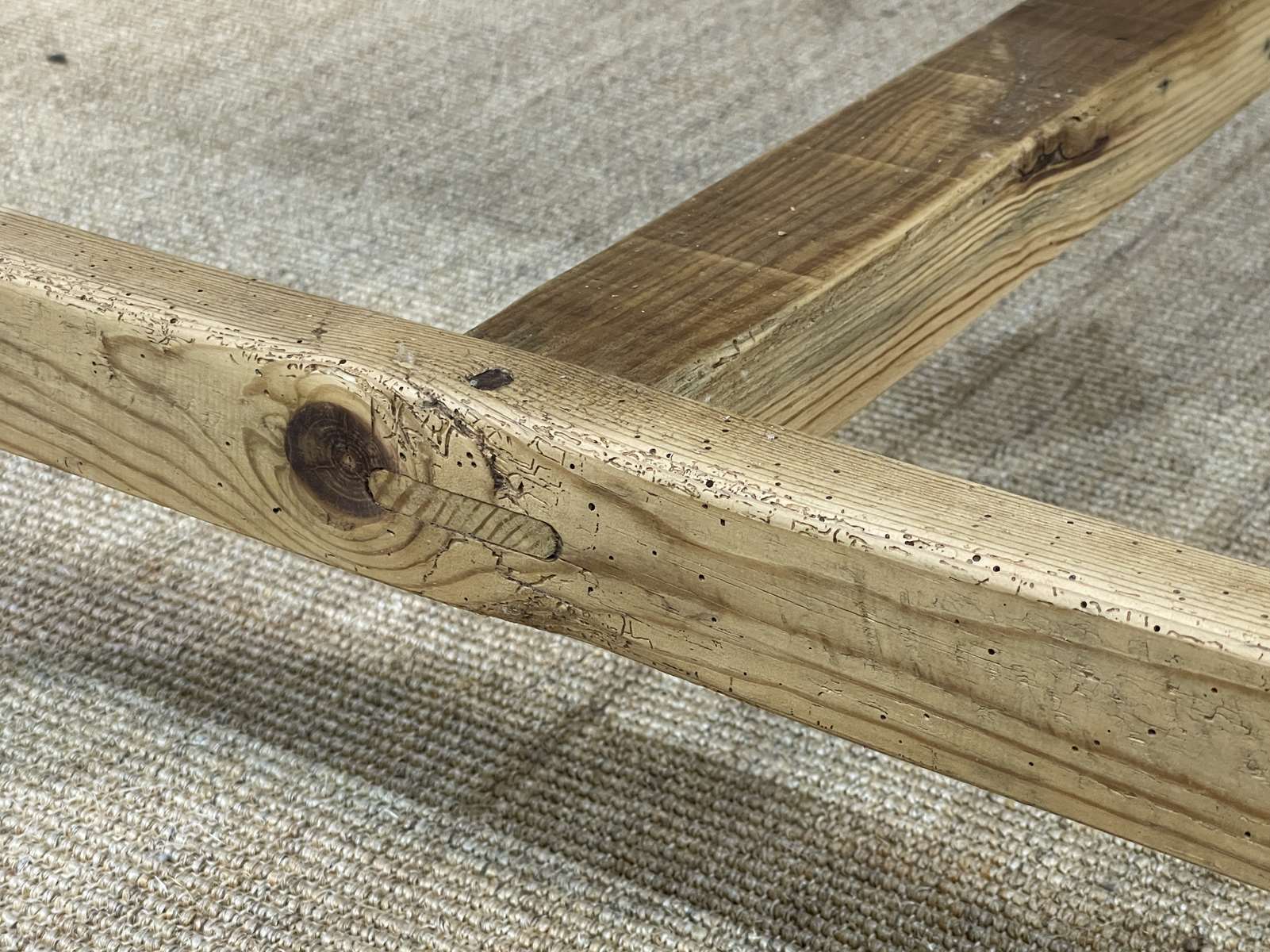 Early XXth fir farmhouse table