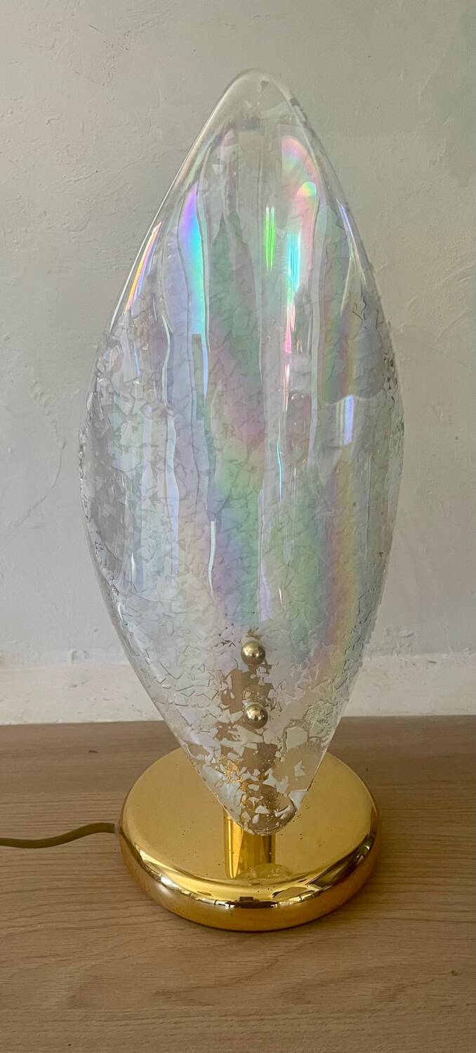 Iridescent Murano glass lamp