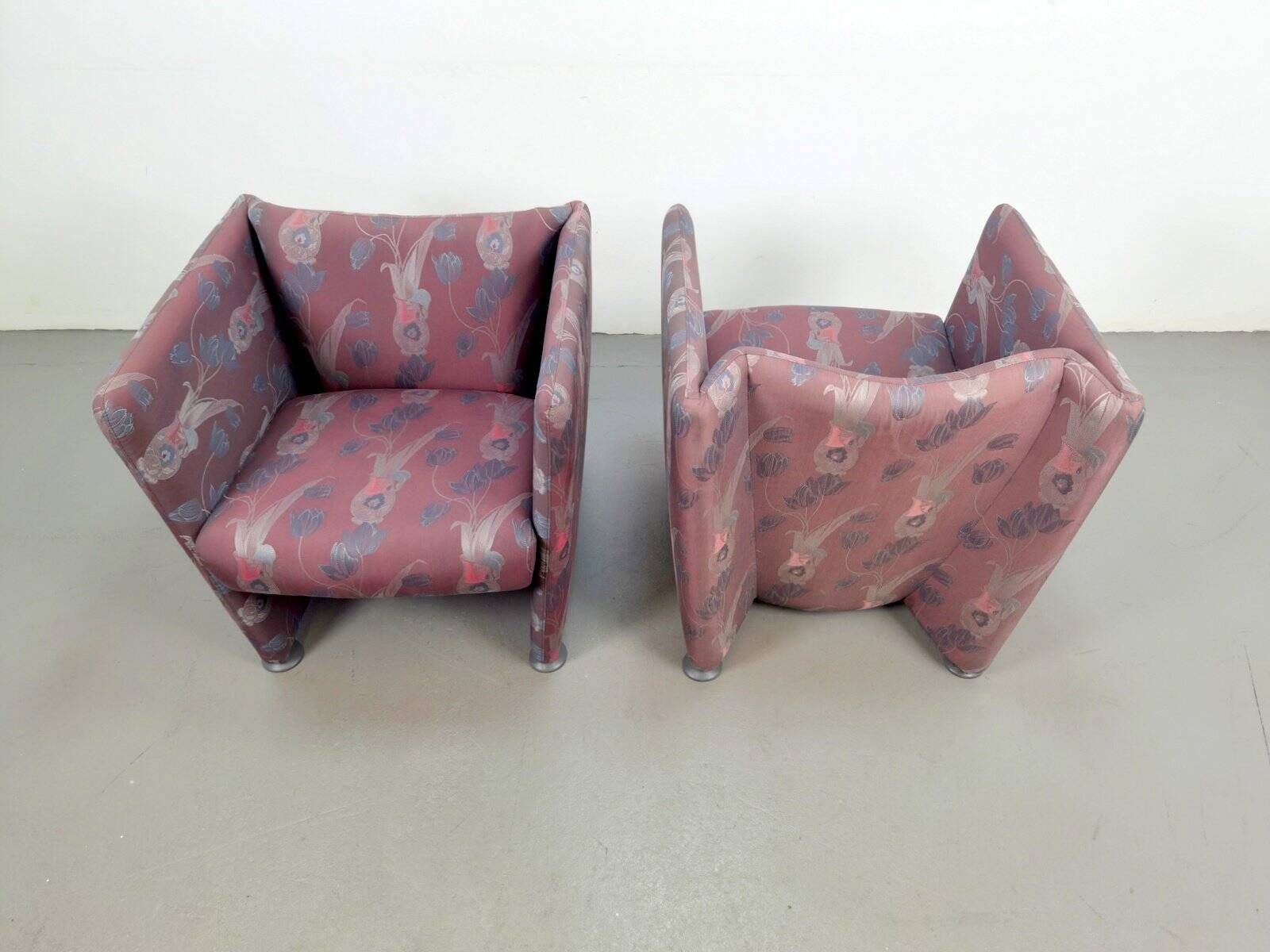 Vintage Postmodern Club Chairs, 1980, Set of 2