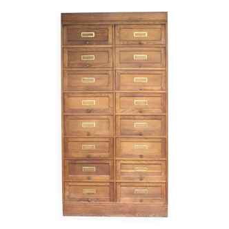 Oak flap cabinet (1930s/40s). Comes from a school.