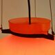 Suspension structure ondulée en verre orange 1970s