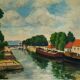 Tableau paysage fluvial
