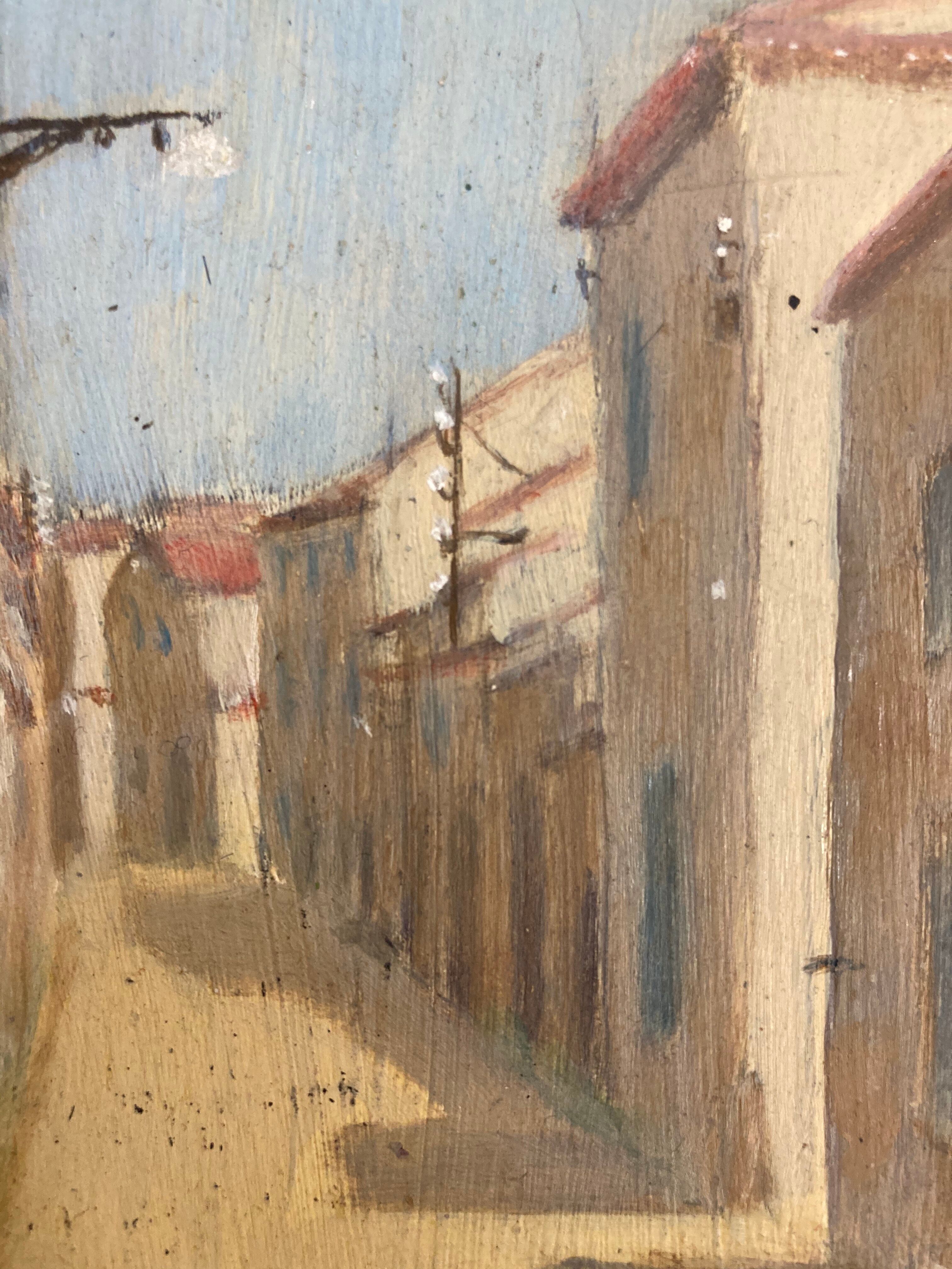 Huile sur carton vintage