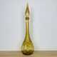 Carafe Empoli Italian bottle yellow glass, vintage