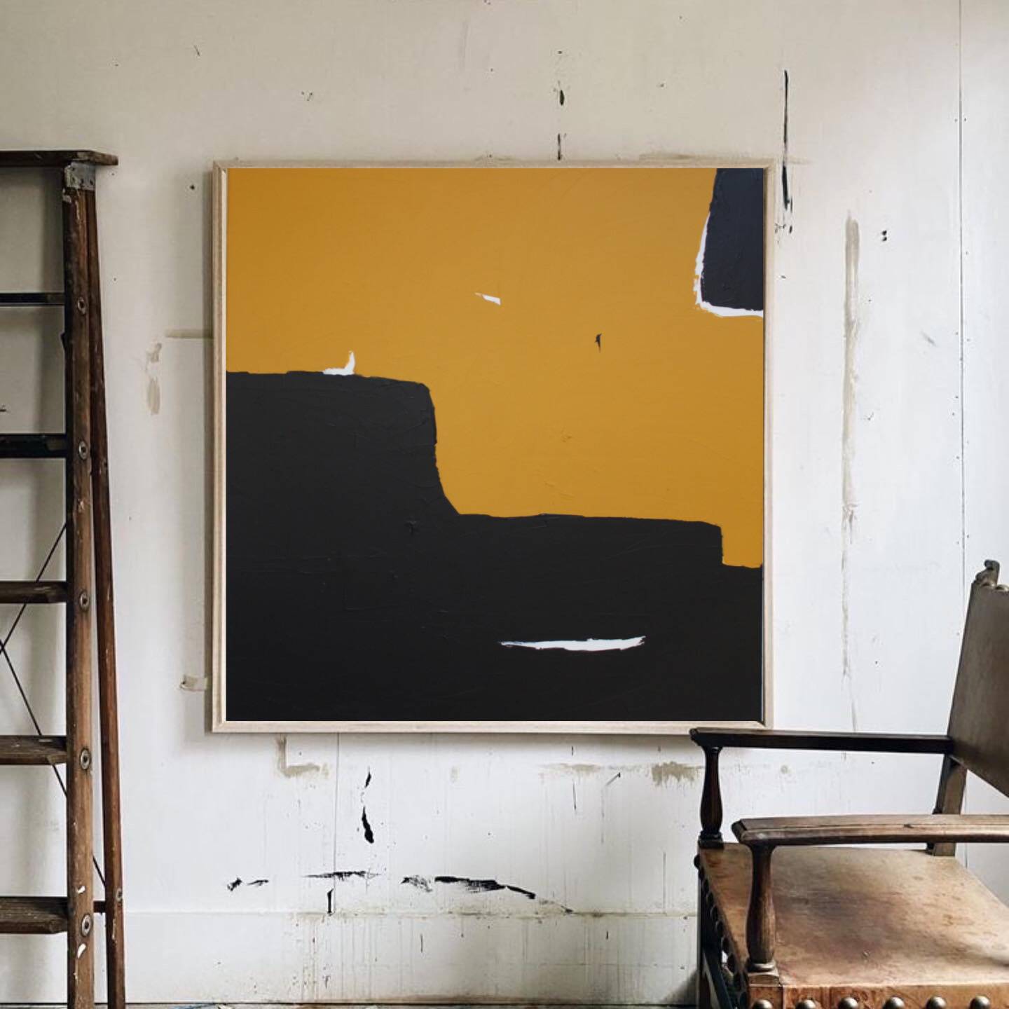 Contemporary abstract painting "Halo" square