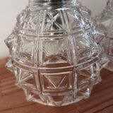 Pair of chrome wall lights