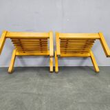 Set of Three Mid-Century Wooden Plant Stands, Czechoslovakia 1970s