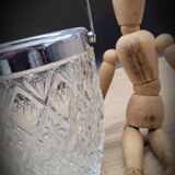 Ice bucket chiseled glass