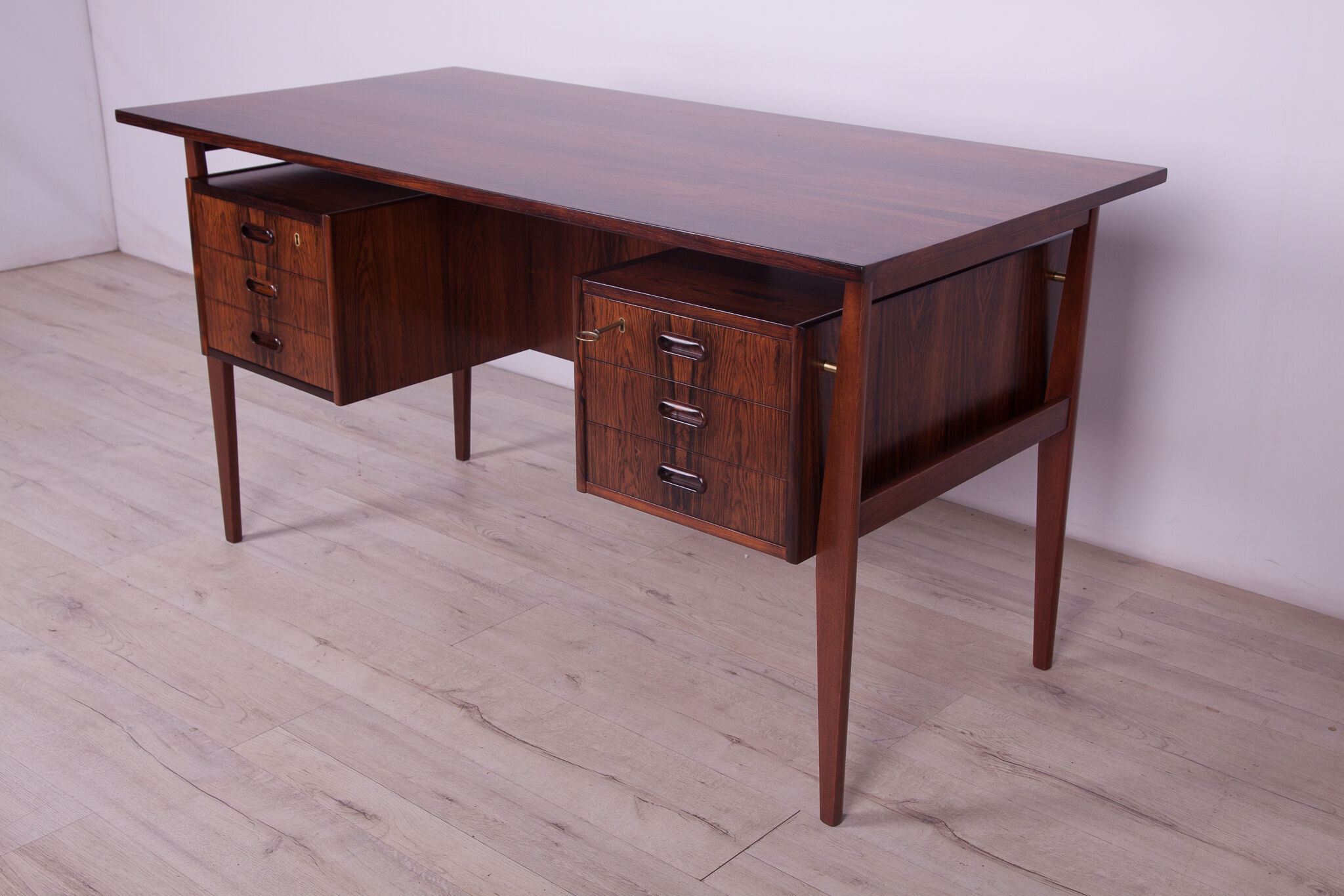 Rosewood Desk by Gunnar Nielsen Tibergaard for Tibergaard, 1960s