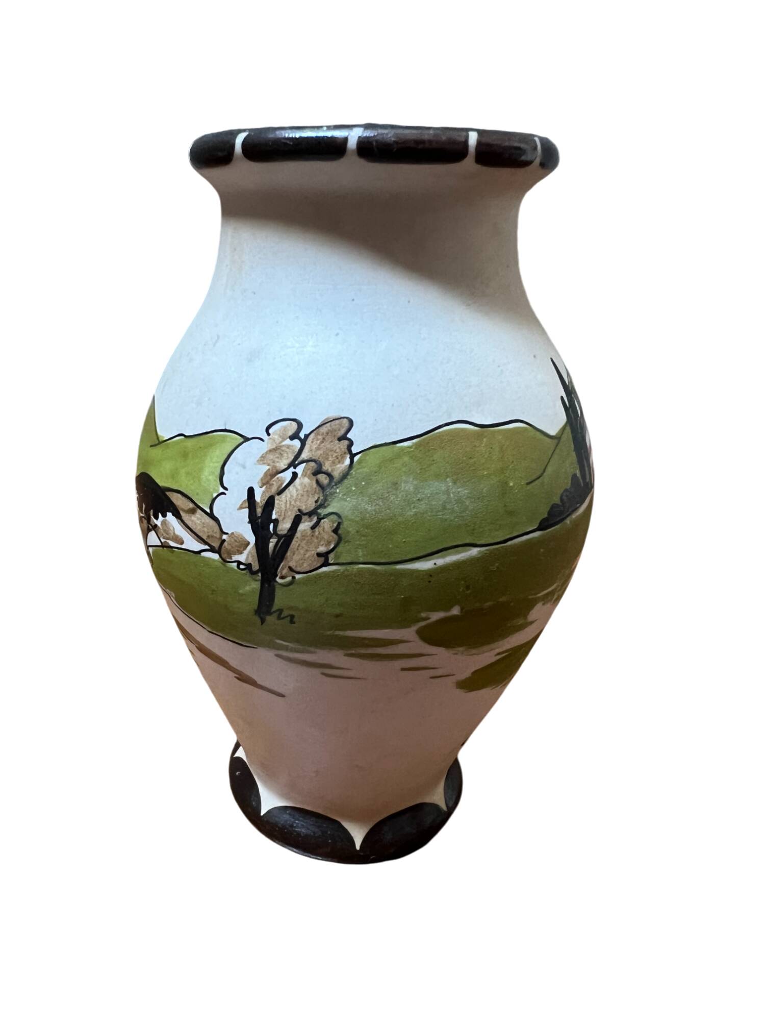 Set of two miniature stoneware vases signed Gaït