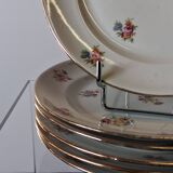 6 dessert plates in French porcelain in good condition.