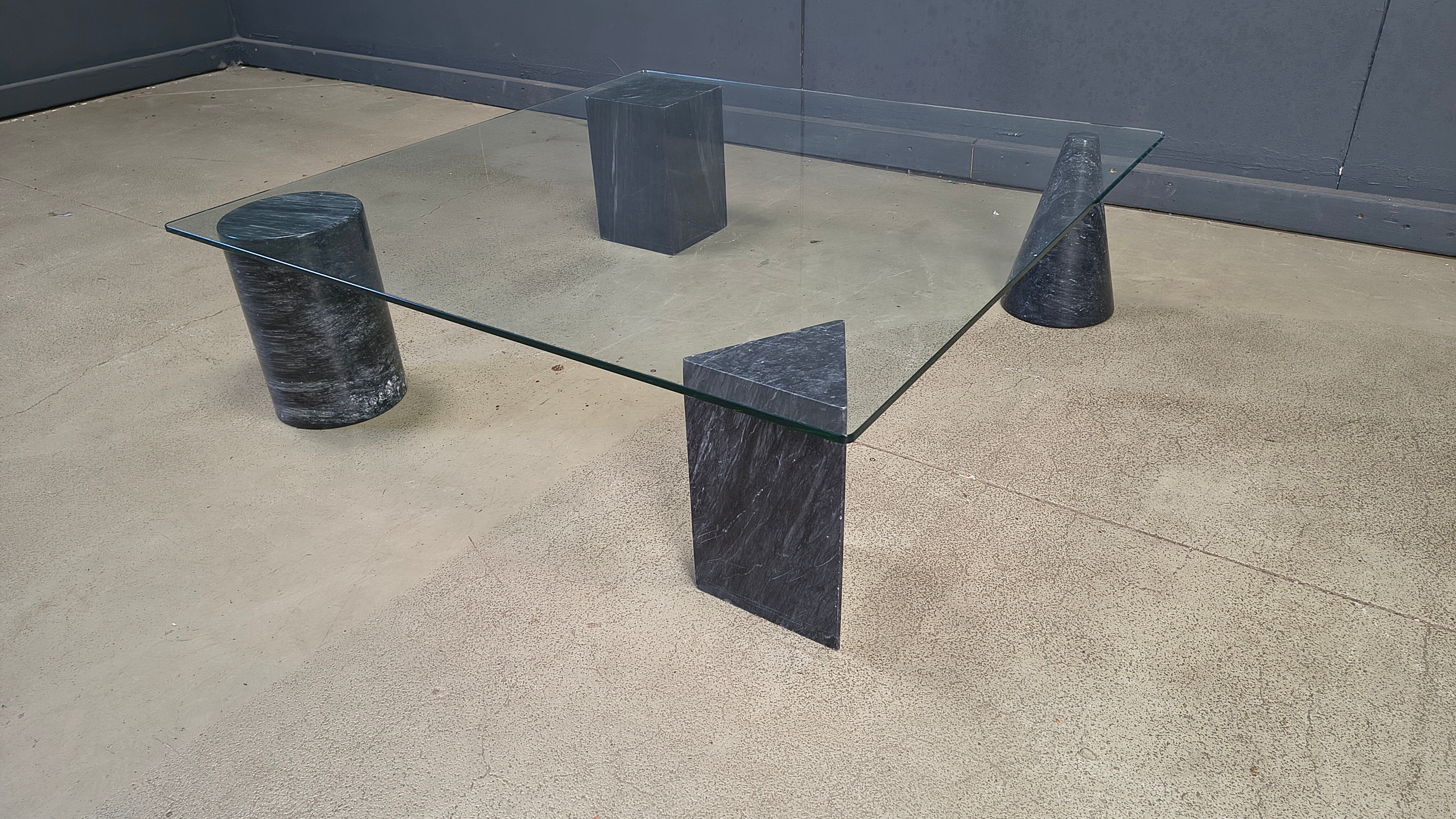 Vintage Italian marble coffee table, 1970s