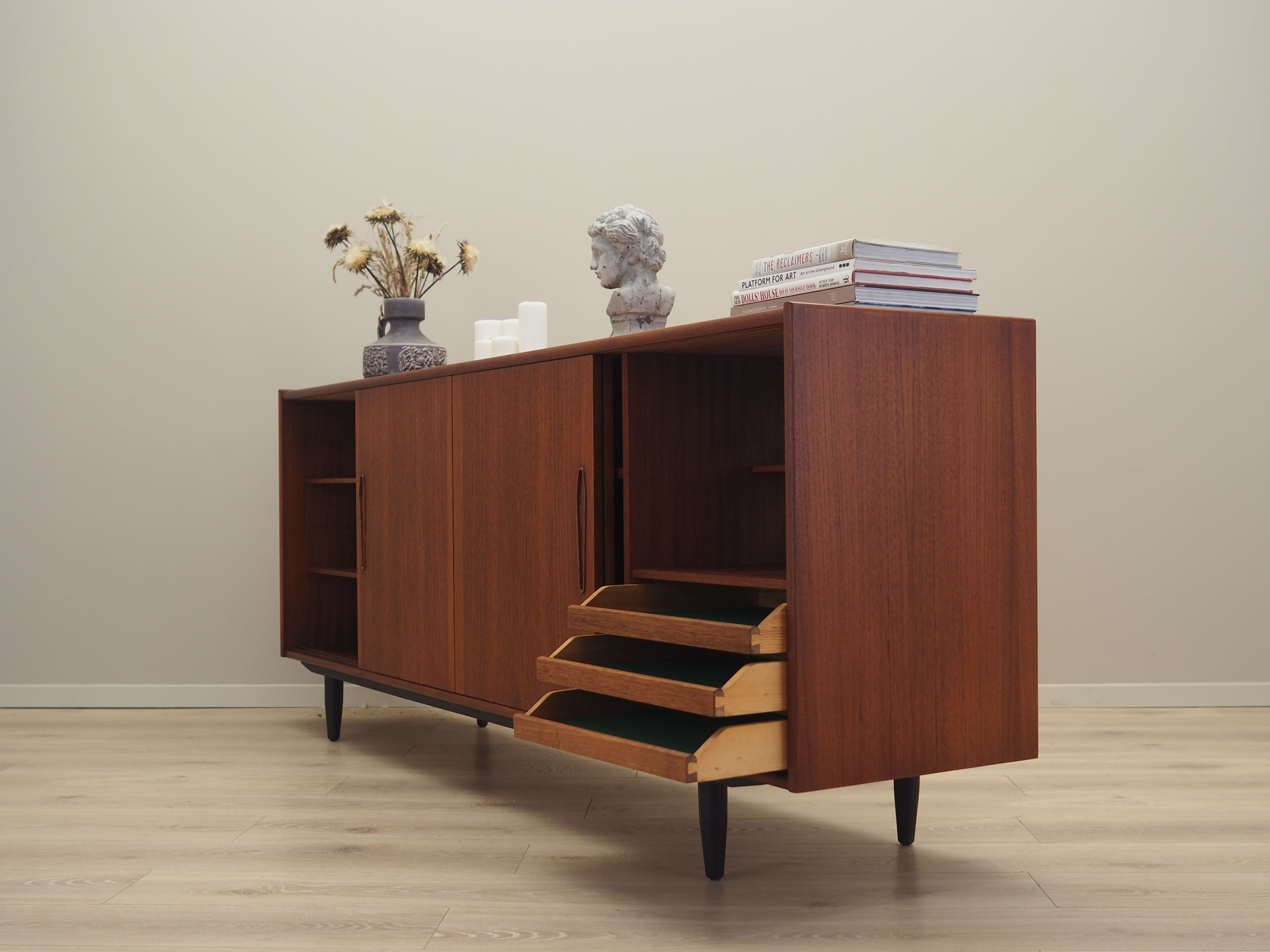 Teak sideboard, Danish design, 1970s, production: Denmark