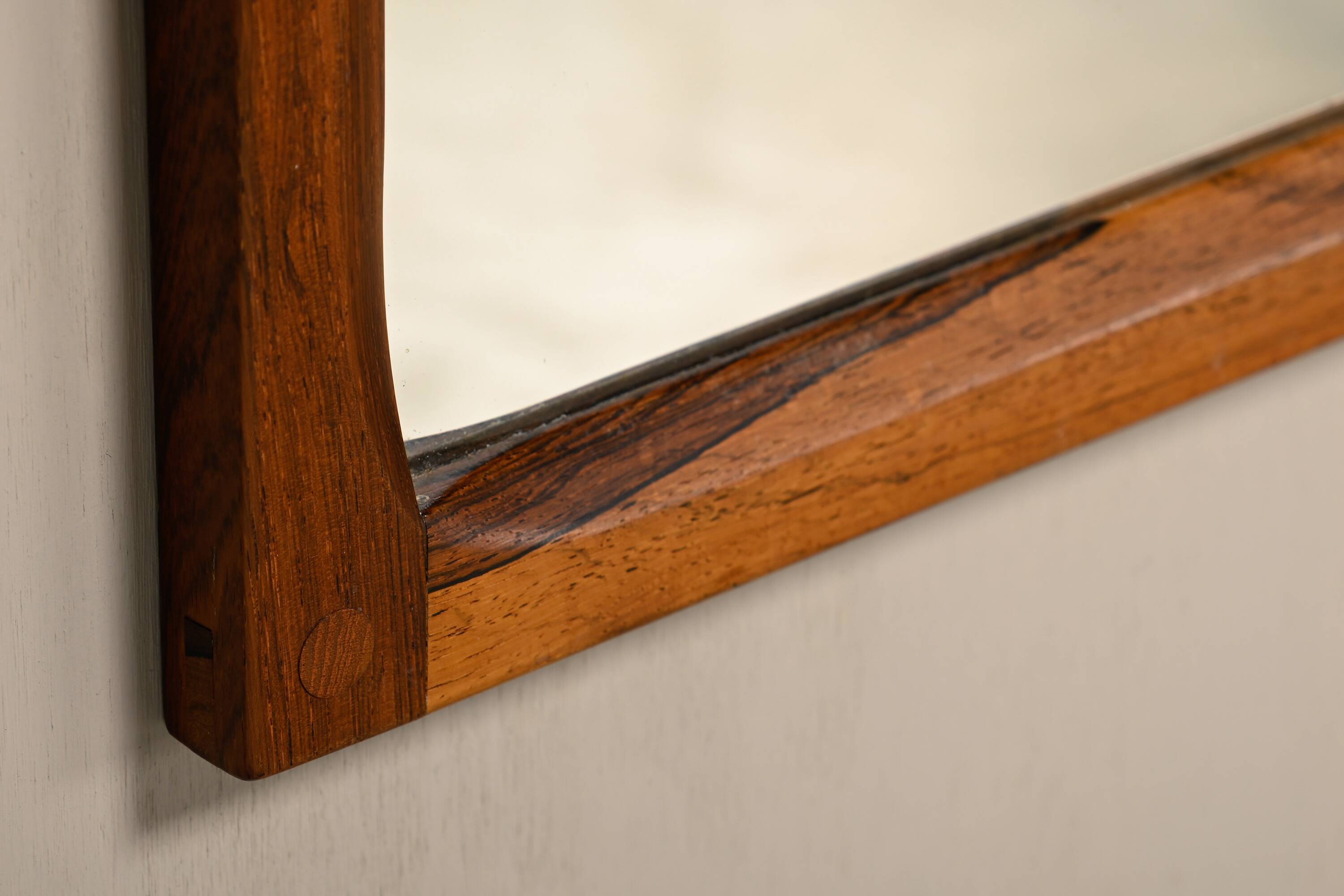 Kai Kristiansen Wall Mirror Model 166 in Rosewood for Aksel Kjersgaard