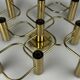60s 70s 9-bulb ceiling lamp from Leola Leuchten Germany in brass