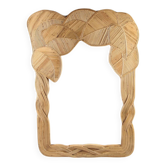 Rattan "leaf" mirror