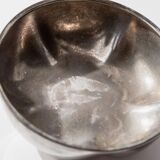 Vintage 1970s silver-plated pumpkin box with lid.