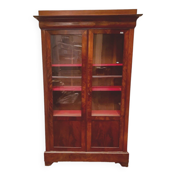 Vitrine Louis Philippe en acajou et placage d'acajou XIX siècle