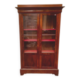 Louis Philippe display case in mahogany and mahogany veneer 19th century