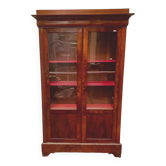 Louis Philippe display case in mahogany and mahogany veneer 19th century