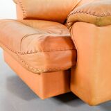 Striking De Sede DS101 Cognac Leather Lounge Chair DS17. Switzerland, 1970s