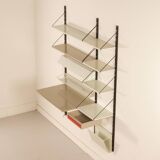 Pilastro Wall System by Tjerk Reijenga with Desk and Magazine Holder, 1960s