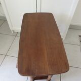 Vintage wooden and cane magazine rack Side table