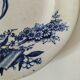 Antique plate with Chinese blue oriental decoration from the late 19th century.