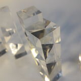6 portes couteaux plexiglas/résine prisme vintage