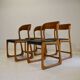 Suite de 4 chaises Baumann modèle Traineau