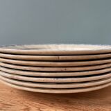 Set of 8 nineteenth century earthenware plates from Gien
