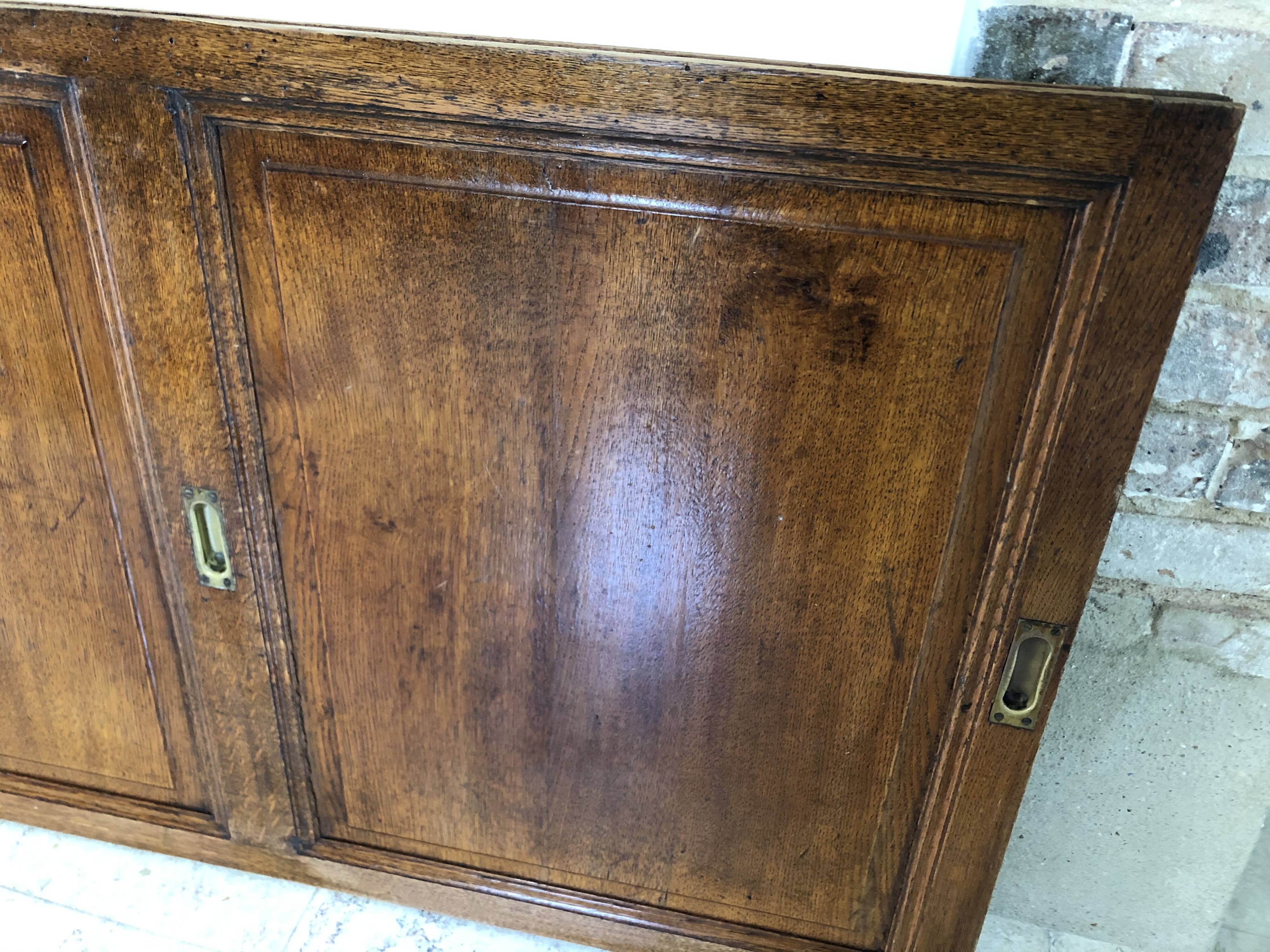 Vintage solid oak sliding door