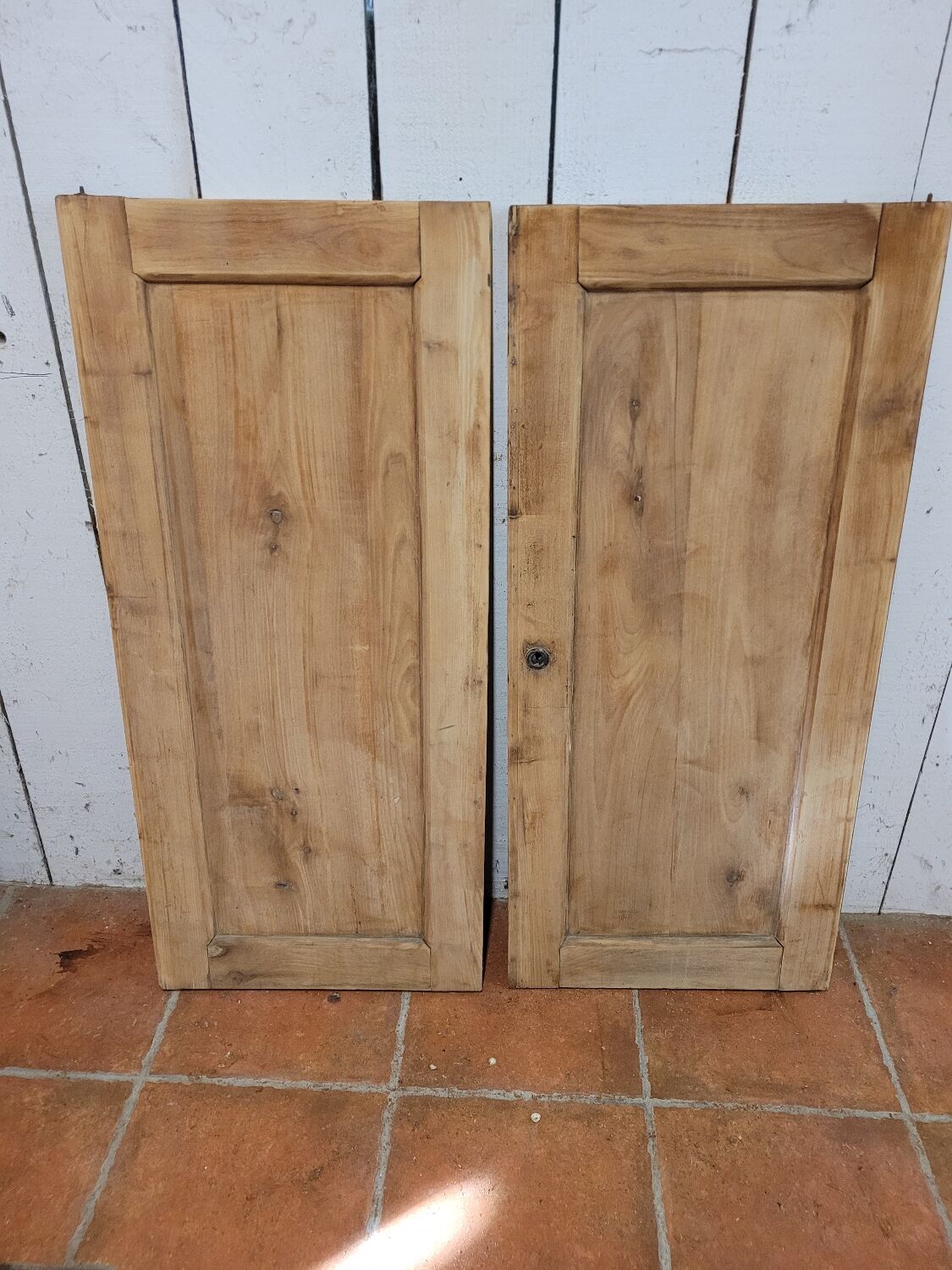 Paire de portes ancienne en merisier