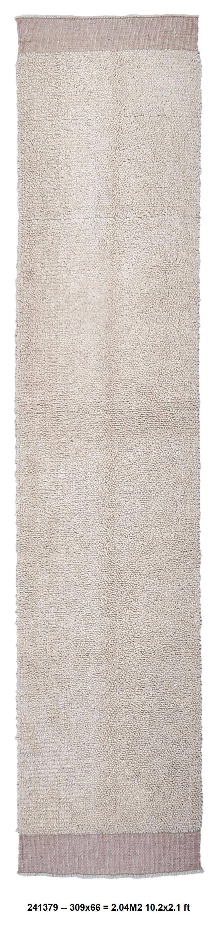 2x10 Light Pink White Vintage Runner Rug 66x309Cm