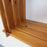 Pair of vintage pine wall shelves, from the 80s